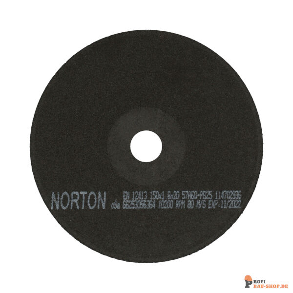 nortonschleifmittel/NORTON_schleifmittel_66253056364 Flat cutting off wheel Non-Reinforced Cut-Off-Norton NRCO-150x1.6x20-57A60PB25_169225